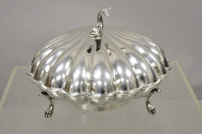 Vintage Eton Dolphin Handle Clam Shell Silver Plated Electrified Serving Warmer