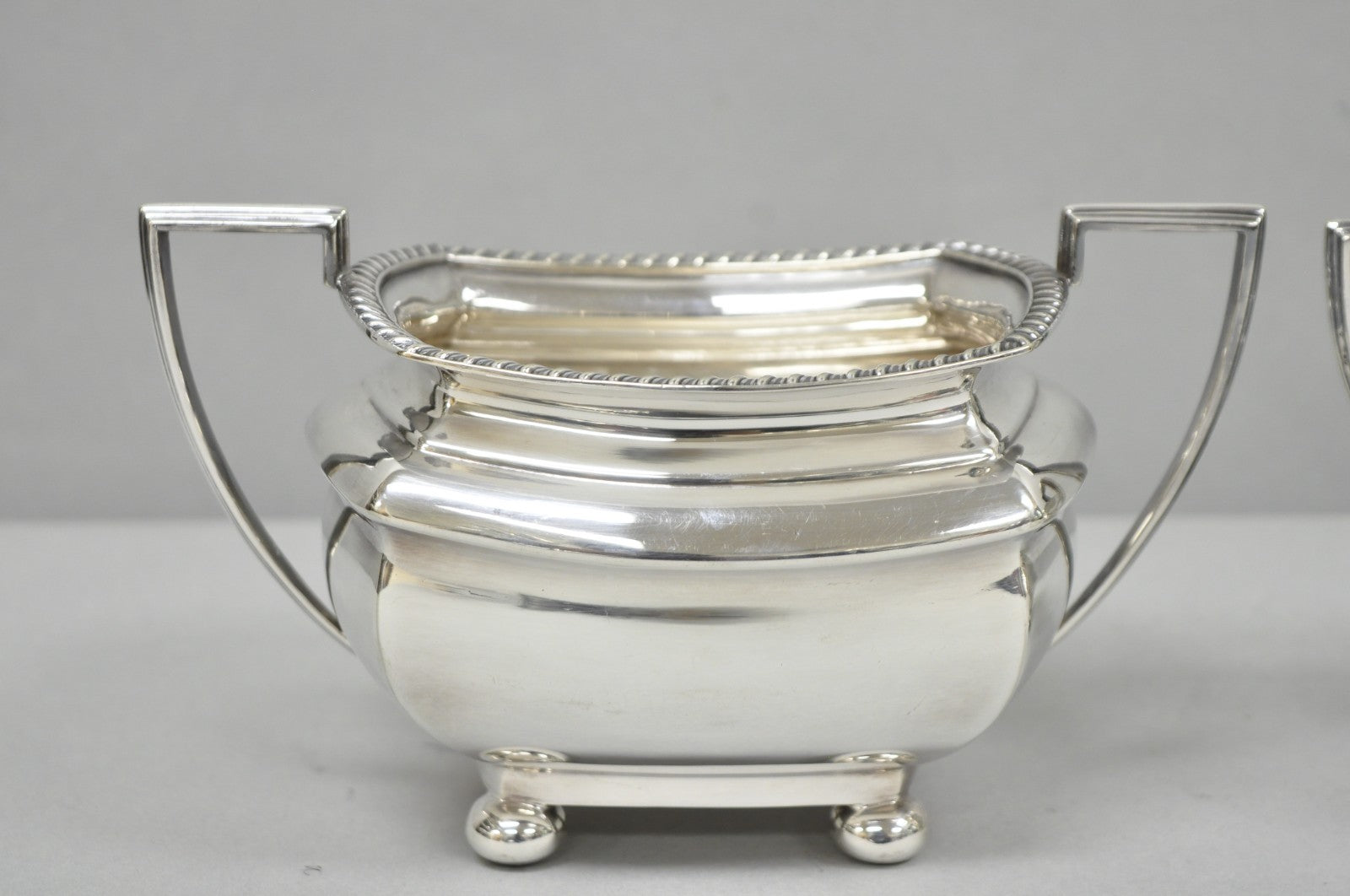 Antique Walker & Hall 53499 Art Deco Silver Plated Tea Service Set - 4 Pcs