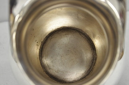 Vintage Poole Victorian Silver Plated Bulbous Footed Water Pitcher w/ Ice Lip