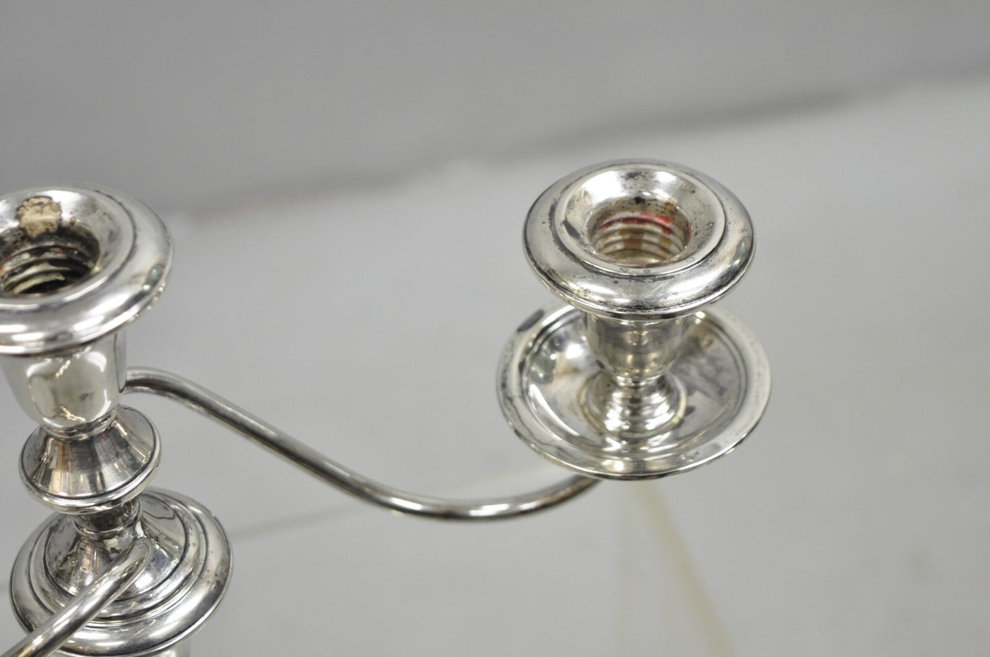Vintage Revere Silversmith Sterling Silver Weighted 3 Arm Candelabra Candlestick