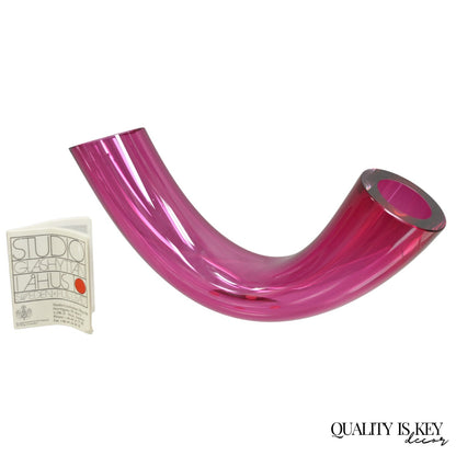 Studio Ahus Bent Glass Tube Sculpture Hanne Dreutler Arthur Zirnsack Sweden 1993