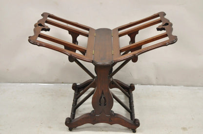Antique American Victorian Carved Black Walnut Adjustable Folio Print Stand