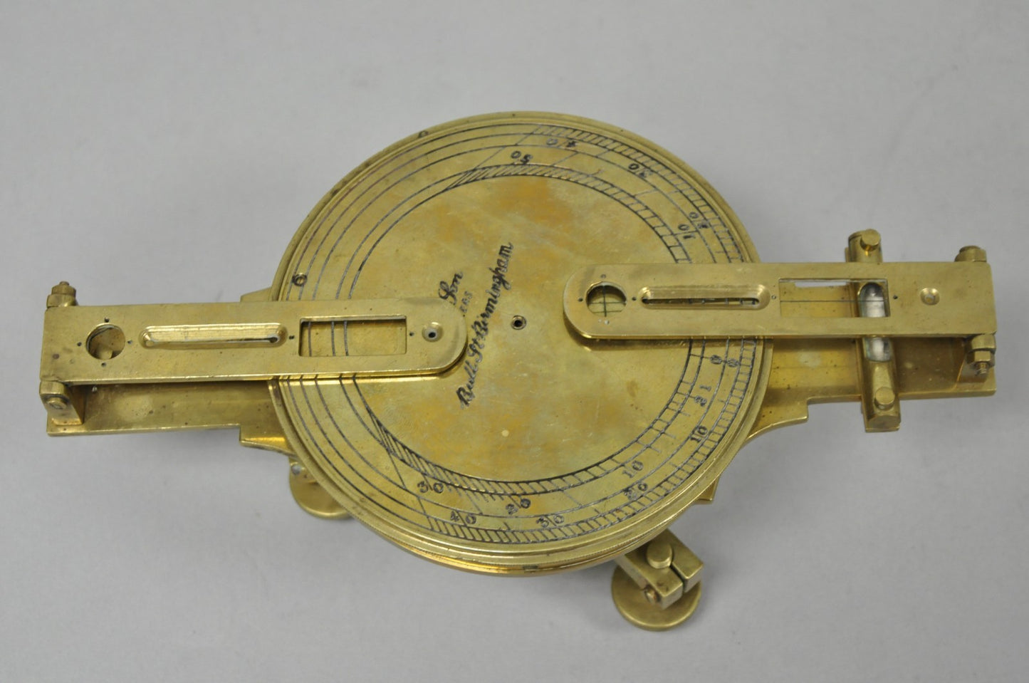 Vintage Victorian Ash & Son Makers Brass Maritime Ship Compass Birmingham Cover