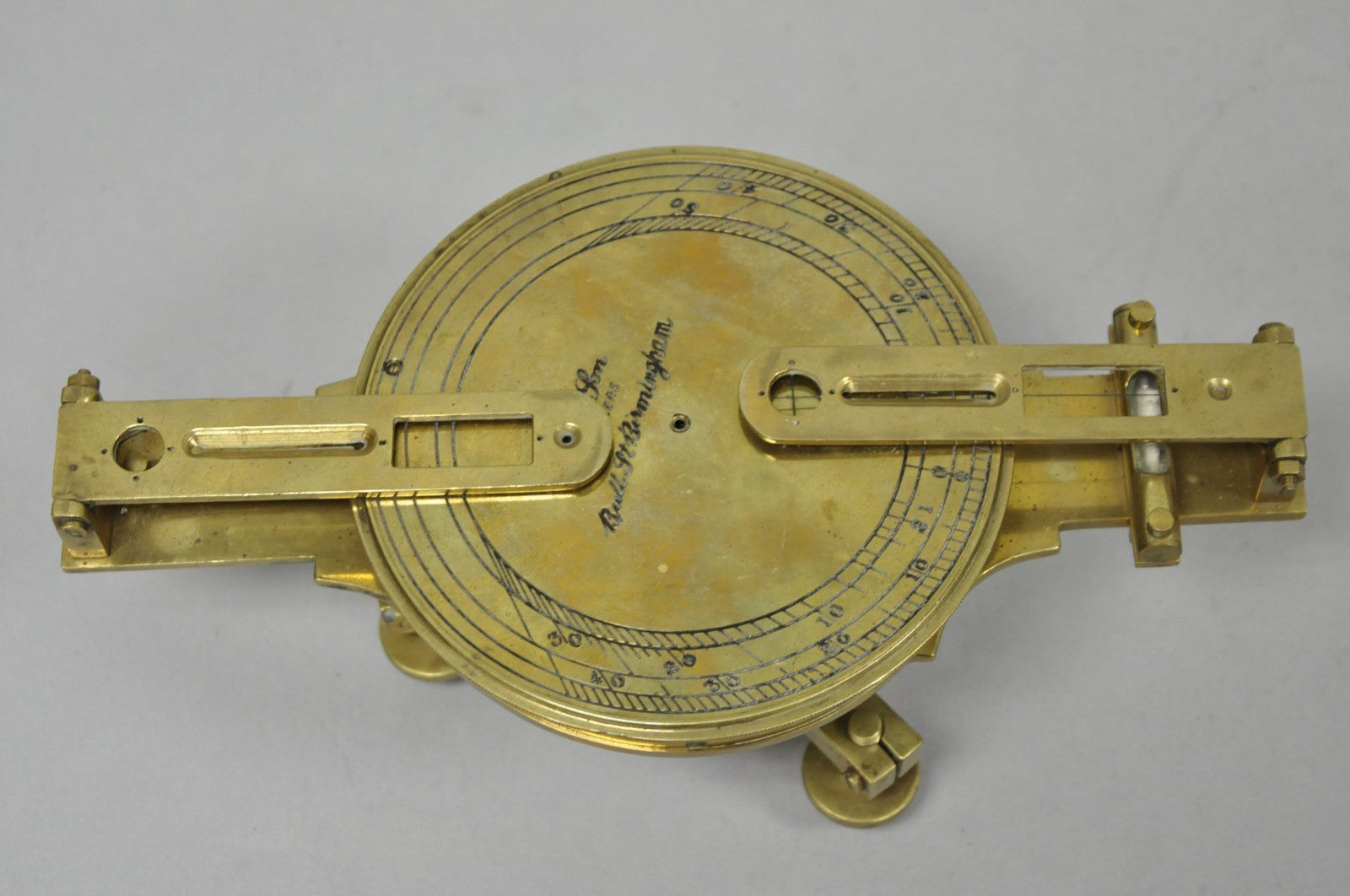 Vintage Victorian Ash & Son Makers Brass Maritime Ship Compass Birmingham Cover