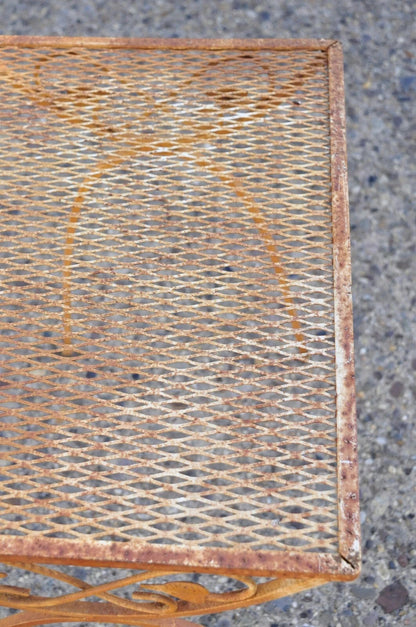 Vintage Salterini Mid Century Modern Wrought Iron Nesting Side Tables - Set of 3