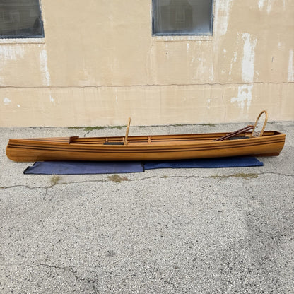 Cedar Strip Built 14' Square Stern Canoe & British Seagull 40 Outboard Motor