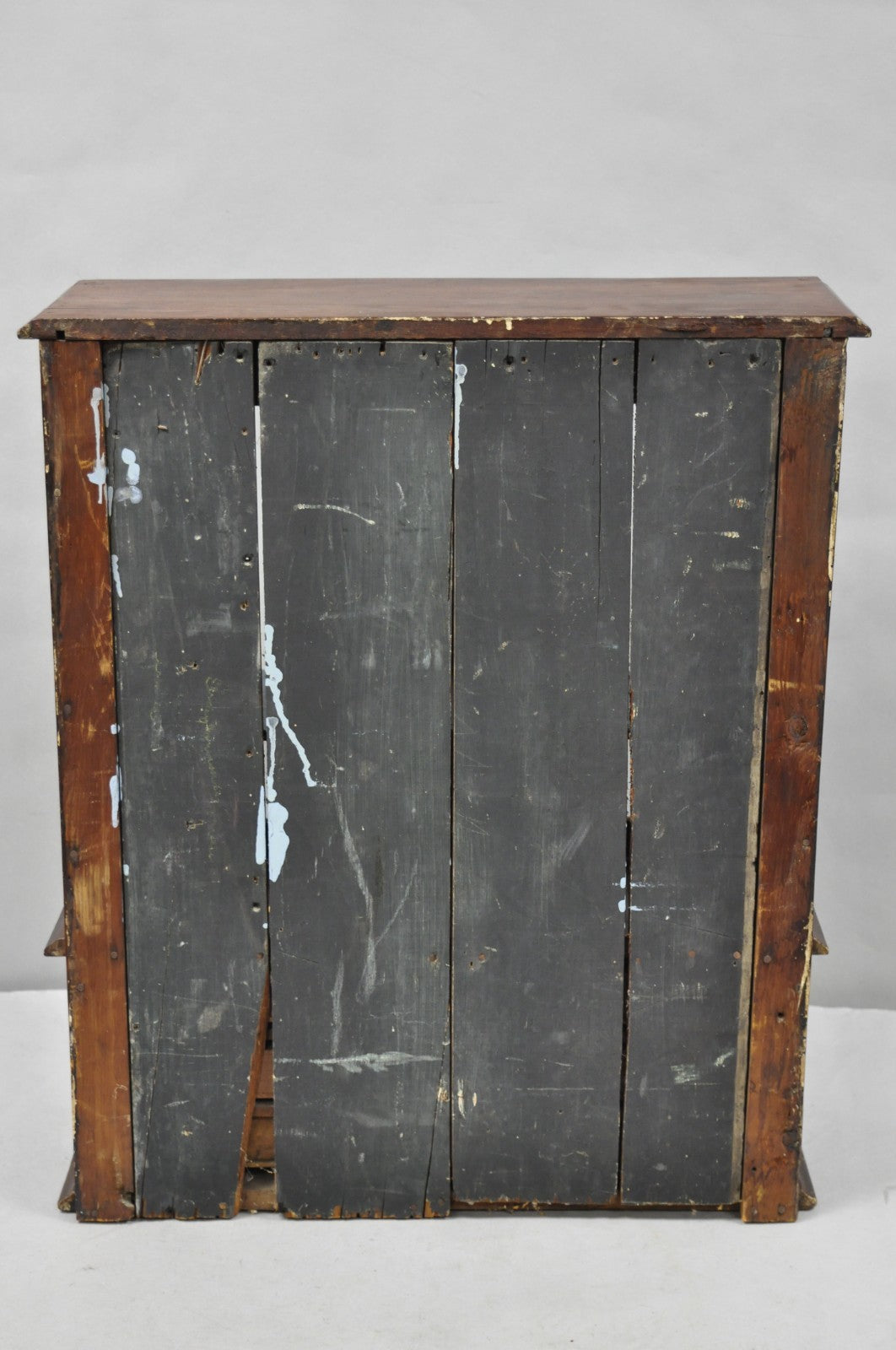 American Colonial Walnut Salesman Sample Apothecary Cupboard Display Cabinet