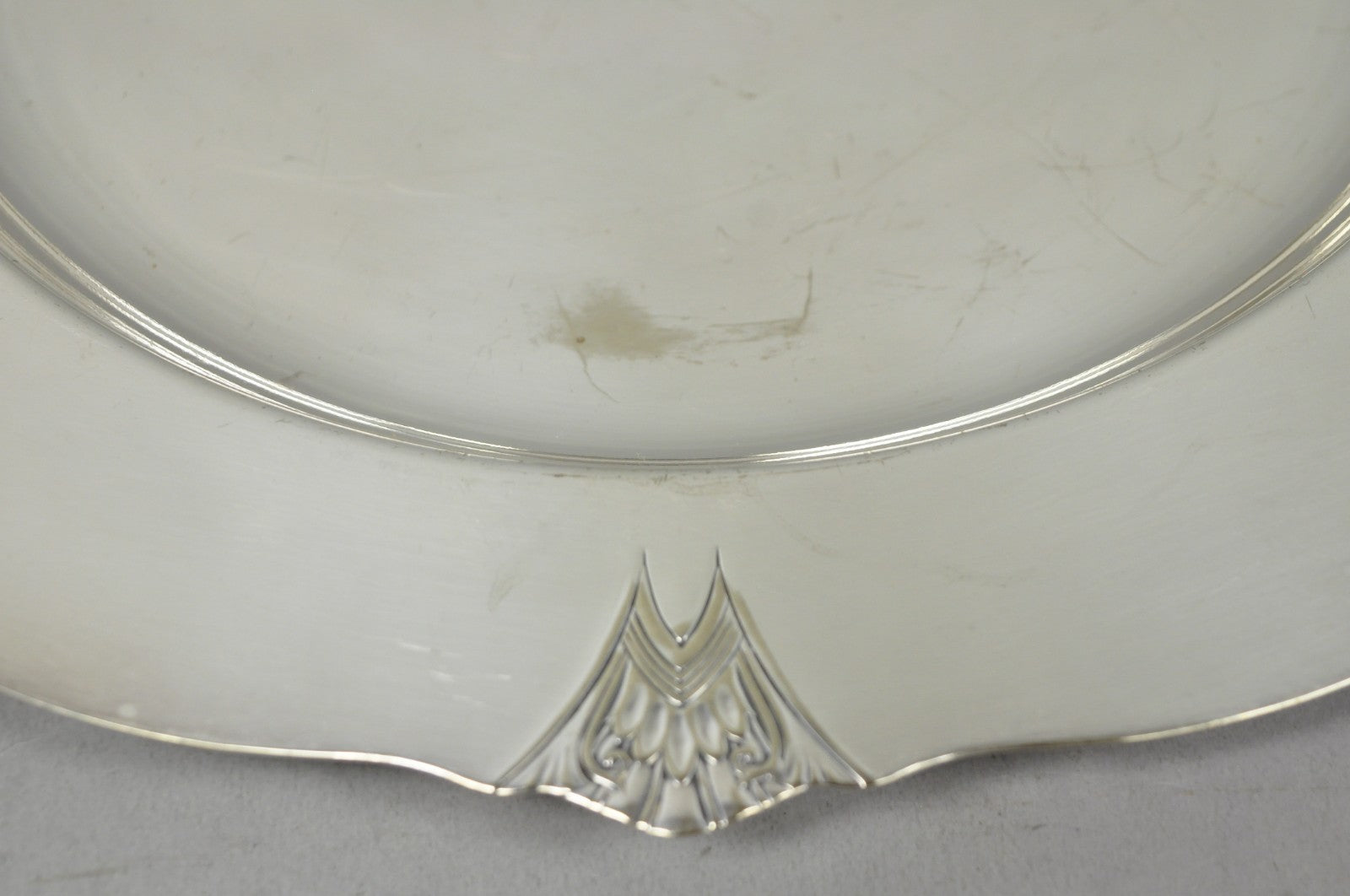 Vintage Victor SP Co Art Deco Silver Plated Charger Serving Dish Platter Plate