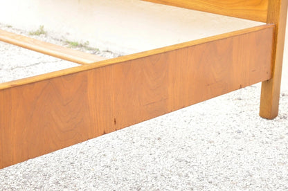 Vintage Mid Century Modern Art Deco Walnut Full Size Bed Frame by Joerns Bros