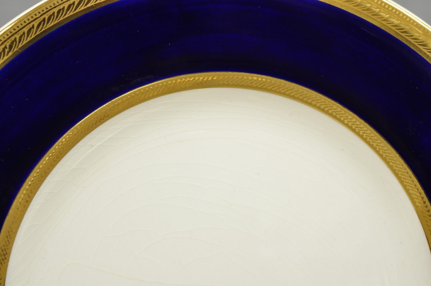 Antique Crown Ducal England Colfax English Regency Cobalt Blue & Gold 41 Pcs