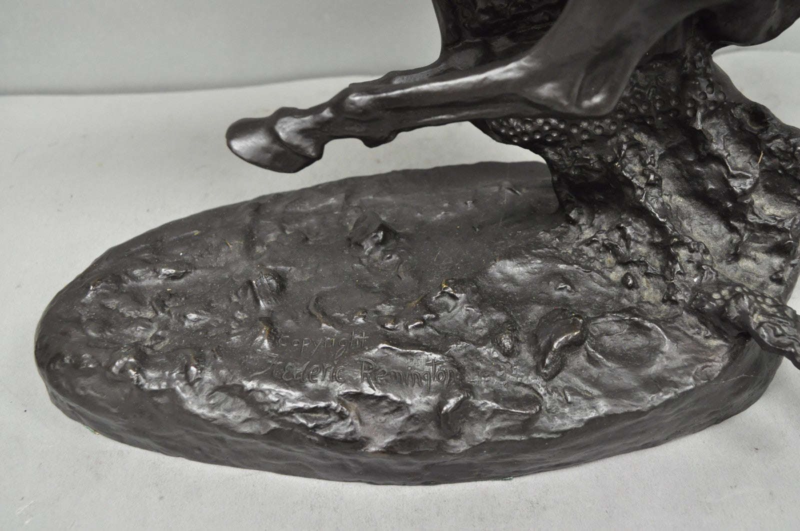 Frederic Remington "Cheyenne" Lost Wax Cast Bronze Native American Sculpture