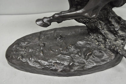 Frederic Remington "Cheyenne" Lost Wax Cast Bronze Native American Sculpture