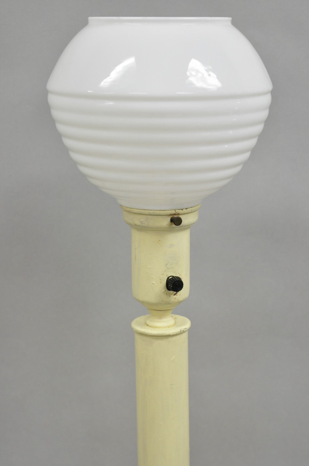 Vintage Italian Hollywood Regency Gold Giltwood Candlestick Table Lamp
