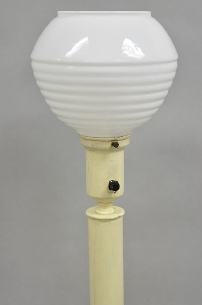 Vintage Italian Hollywood Regency Gold Giltwood Candlestick Table Lamp