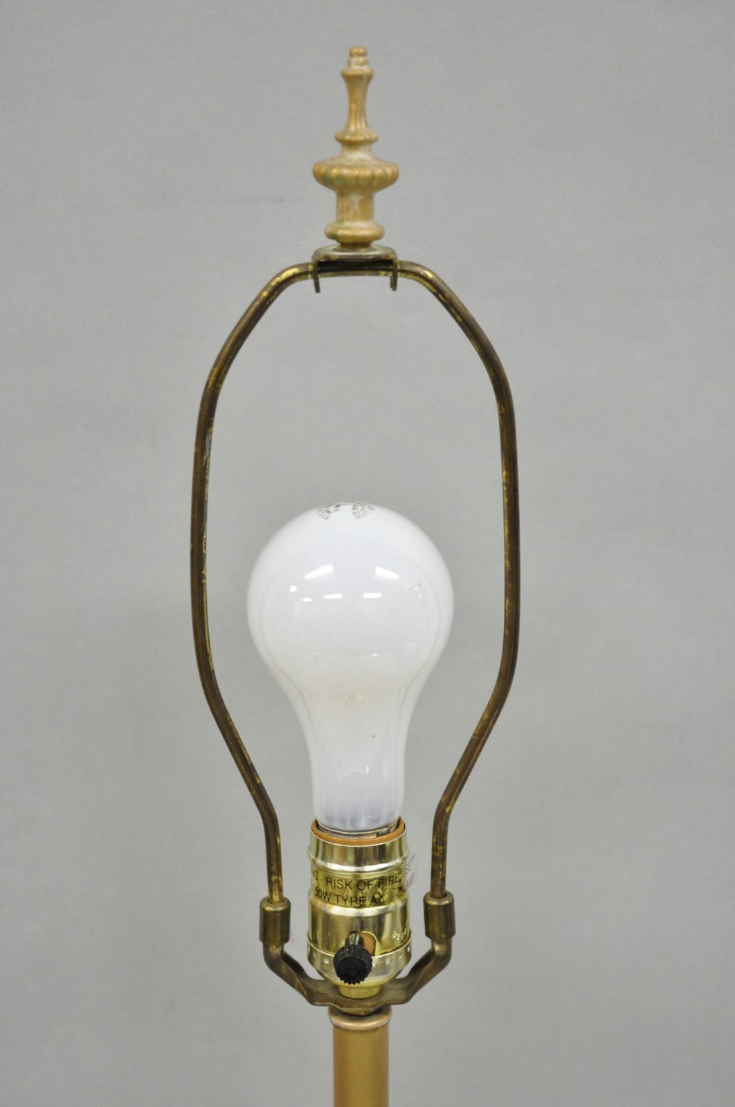 Contemporary Art Nouveau Revival Yellow Glass Jardiniere Table Lamp w/ Figures