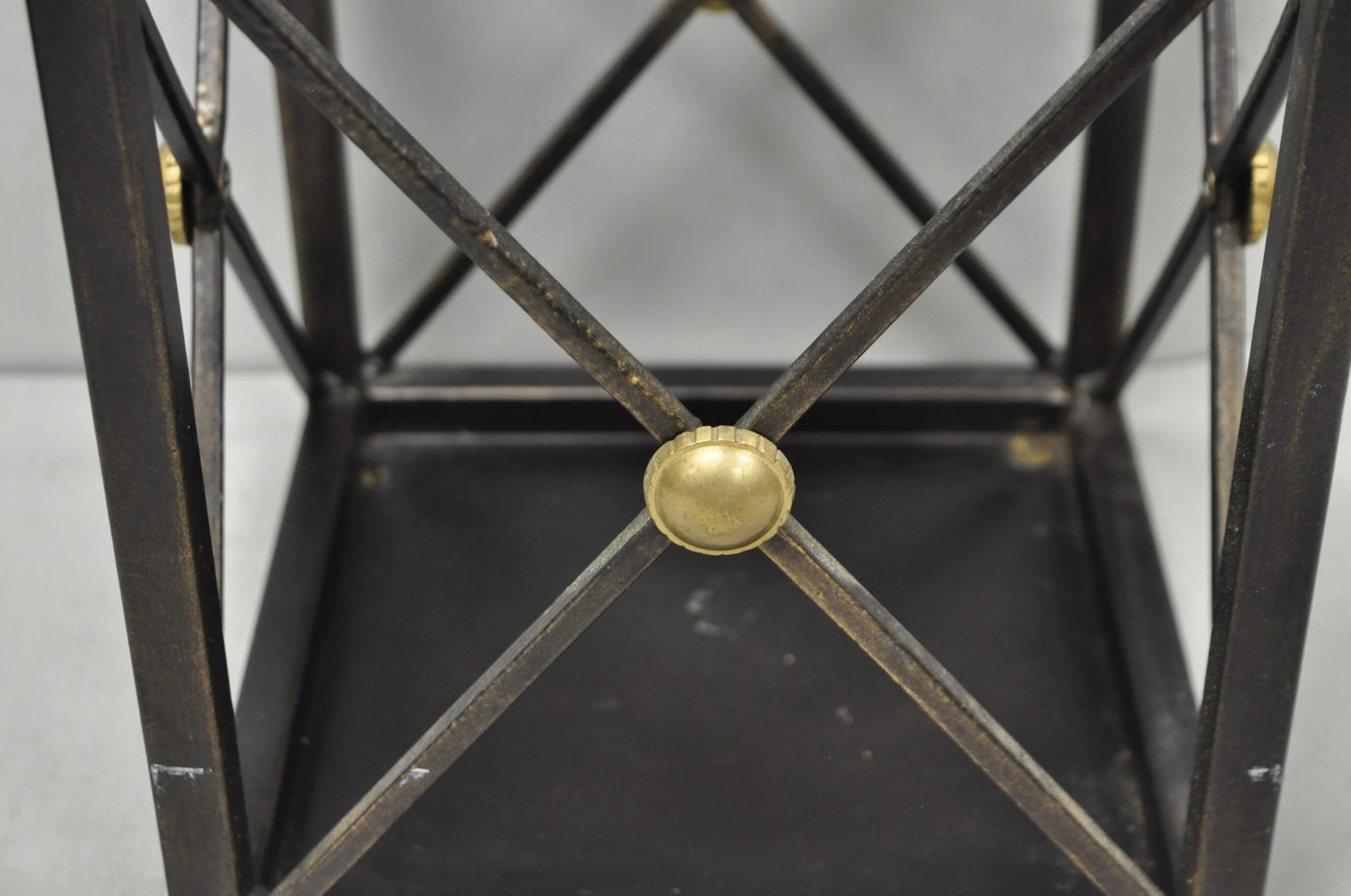 Contemporary Italian Neoclassical Style Iron X- Form Umbrella Cane Stand