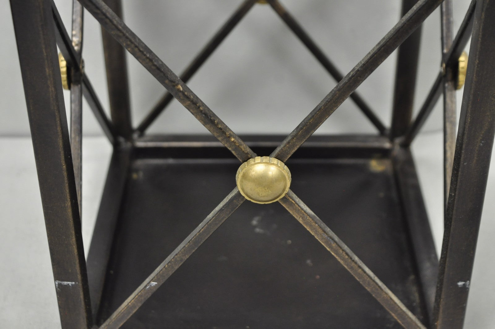 Contemporary Italian Neoclassical Style Iron X- Form Umbrella Cane Stand