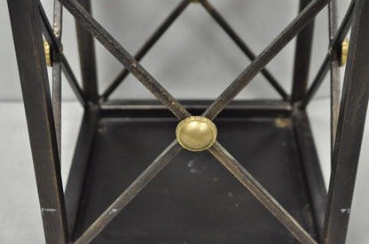 Contemporary Italian Neoclassical Style Iron X- Form Umbrella Cane Stand