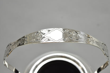 Antique Pairpoint Victorian Silver Plated Fluted Brides Flower Basket Vase