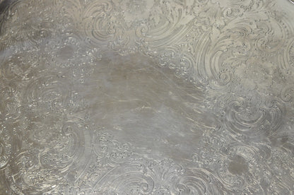 Antique Reed & Barton Winthrop Silver Plated Victorian Bar Serving Platter Tray