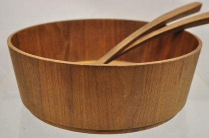 Vintage Gladmark Mid Century Danish Modern Staved Teak Salad Bowl Set