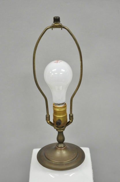 Vintage Chinoiserie Chinese Symbols White Porcelain Blanc de Chin Table Lamp