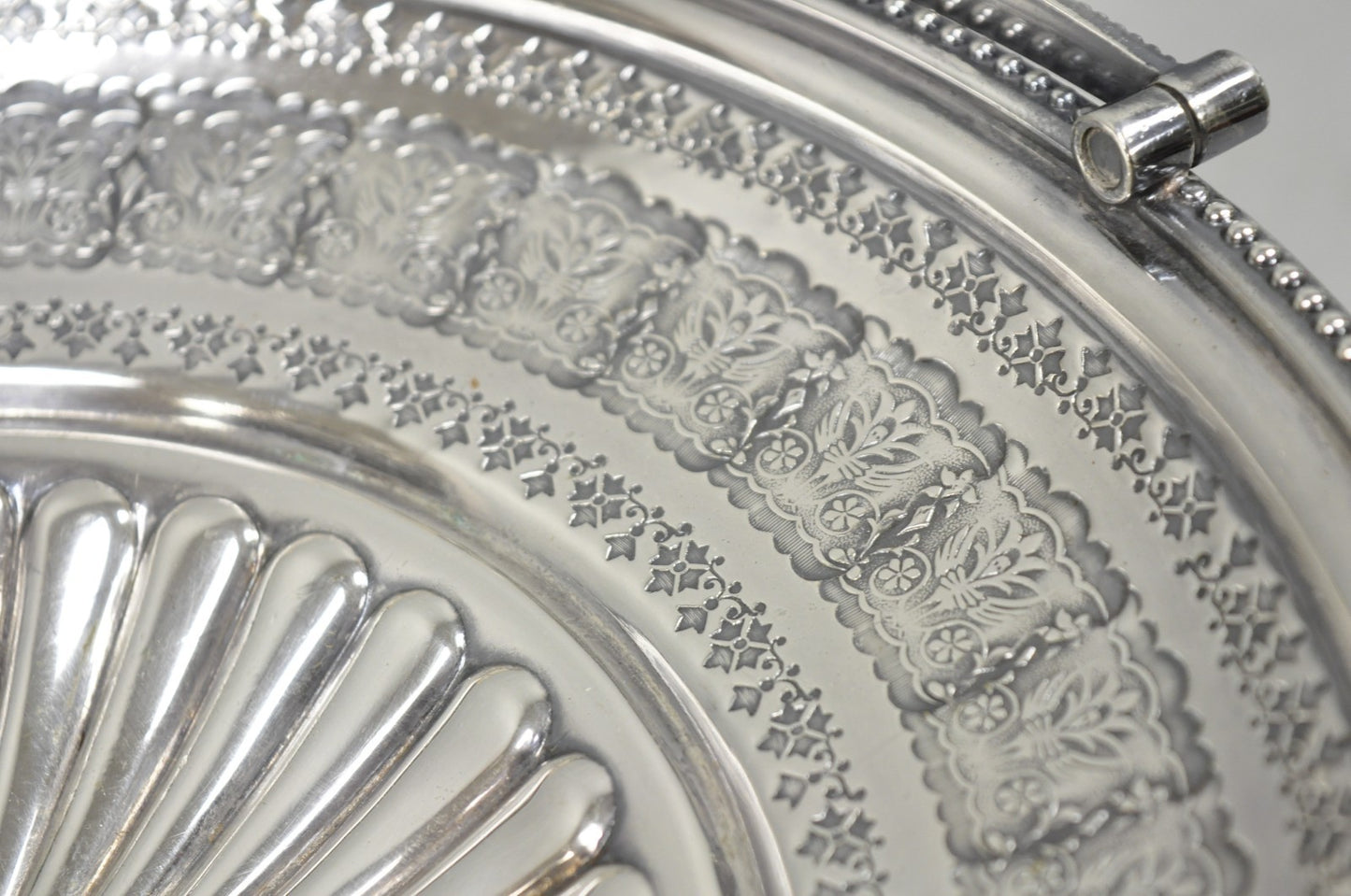 Antique Walker & Hall Silver Plated Swing Handle Pedestal Fruit Bride's Basket