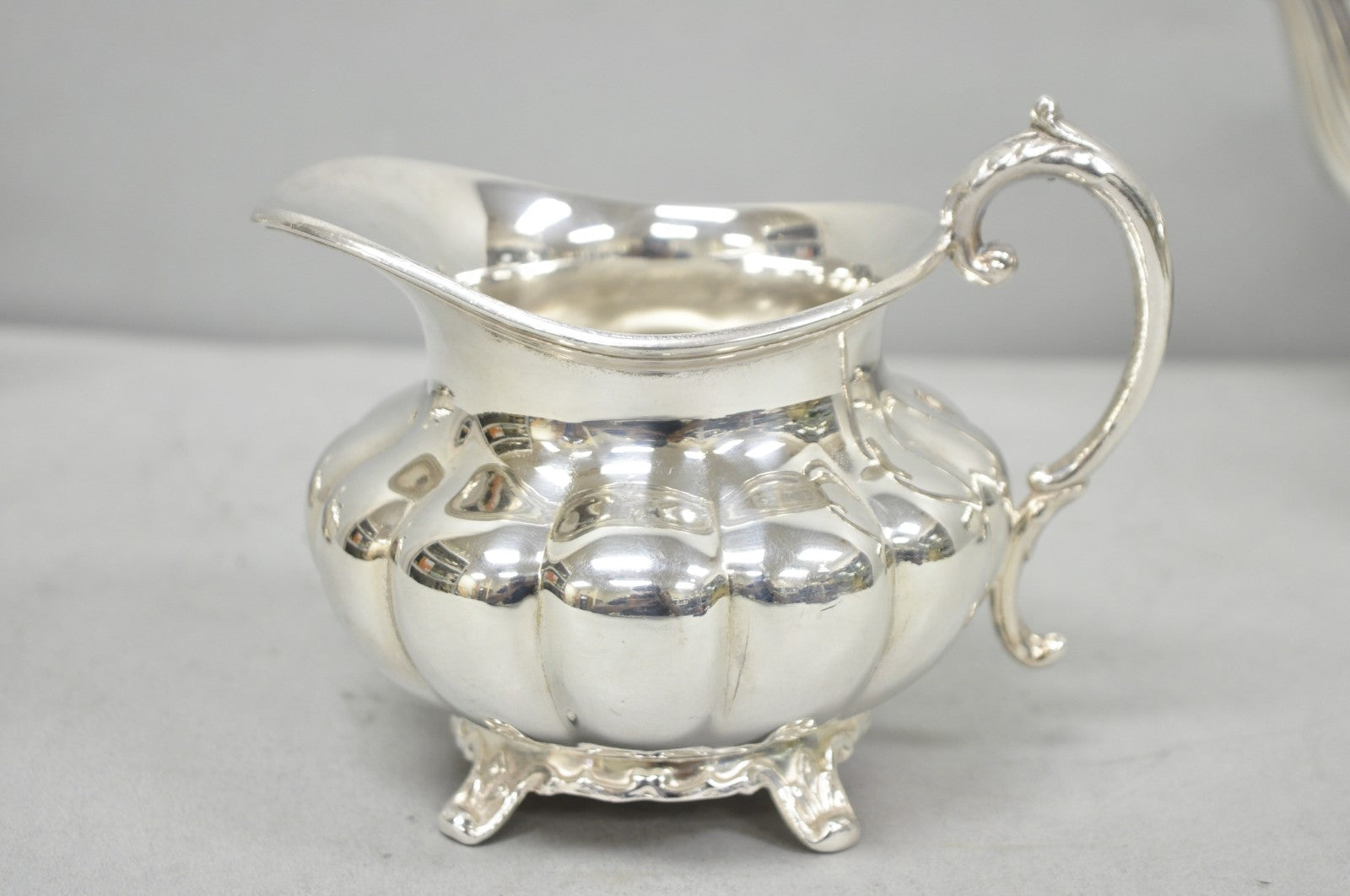 Antique 1881 Rogers 7377 Art Nouveau Silver Plated Tea Service Set - 3 Pcs