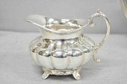 Antique 1881 Rogers 7377 Art Nouveau Silver Plated Tea Service Set - 3 Pcs