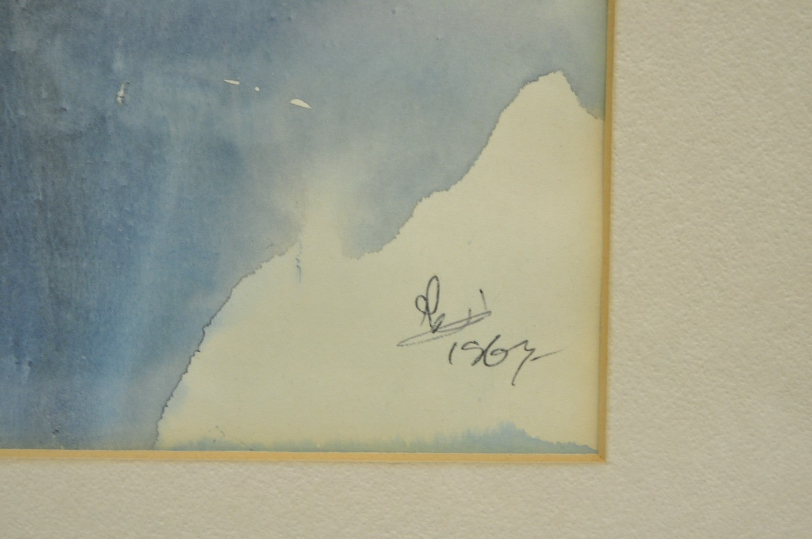 Itzhak Nesher (Austrian Israeli b 1929) "String Group" Judaica Watercolor Signed