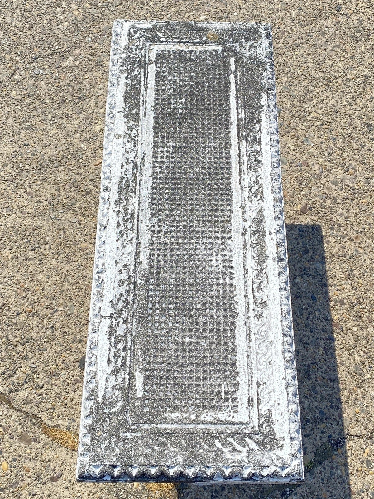 Vintage Classical Concrete Cement Double Baluster Pedestal Outdoor Garden Bench