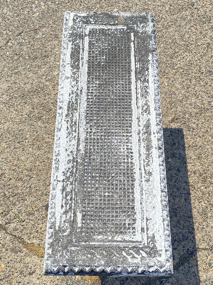Vintage Classical Concrete Cement Double Baluster Pedestal Outdoor Garden Bench