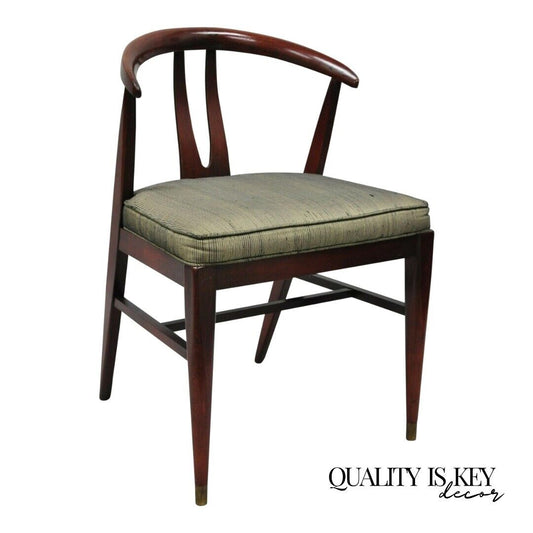Vintage Mid Century Modern Wishbone Mahogany Dining Side Chair (B)