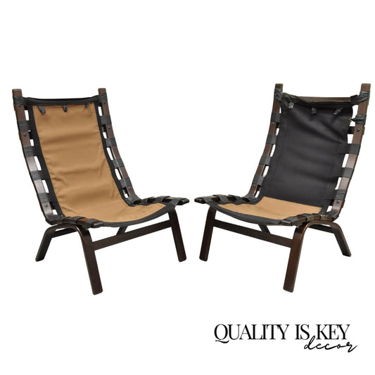 Farstrup Mobler Miljø Scandinavian Modern Bent Beechwood Lounge Chairs - a Pair