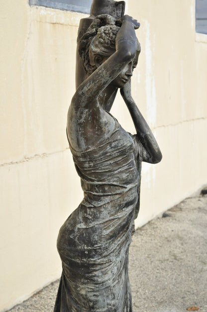 Large Victorian Style 71" Bronze Garden Water Fountain Dione The Divine Goddess