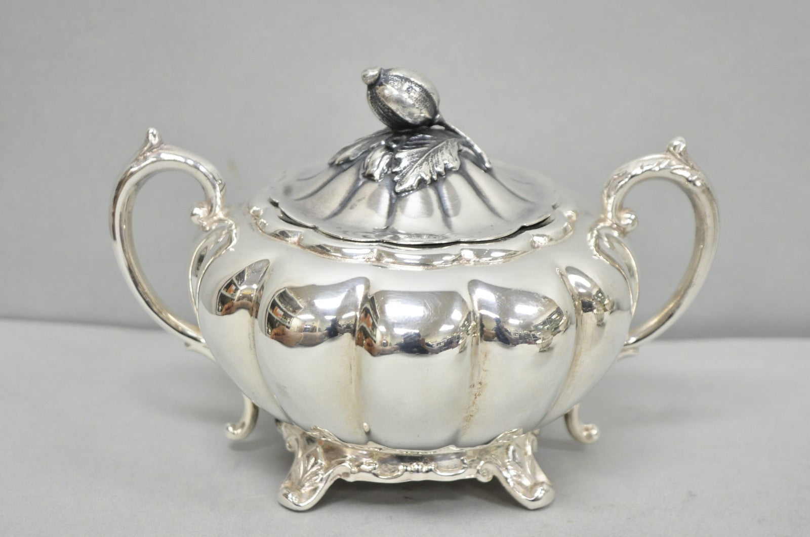 Antique 1881 Rogers 7377 Art Nouveau Silver Plated Tea Service Set - 3 Pcs