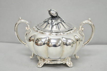 Antique 1881 Rogers 7377 Art Nouveau Silver Plated Tea Service Set - 3 Pcs