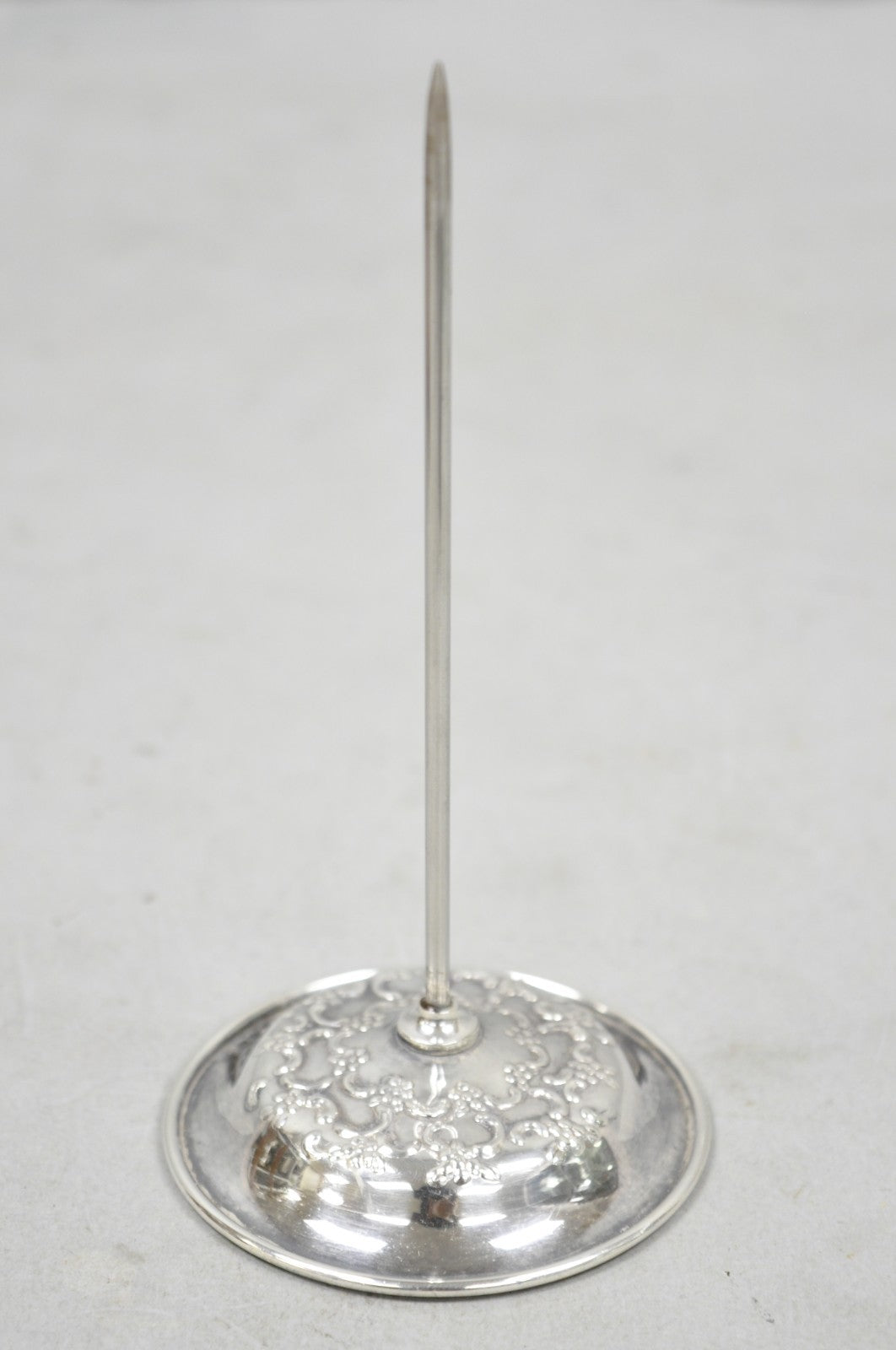 Vintage Victorian Style Silver Plated Restaurant Receipt Metal Spike by Stieff