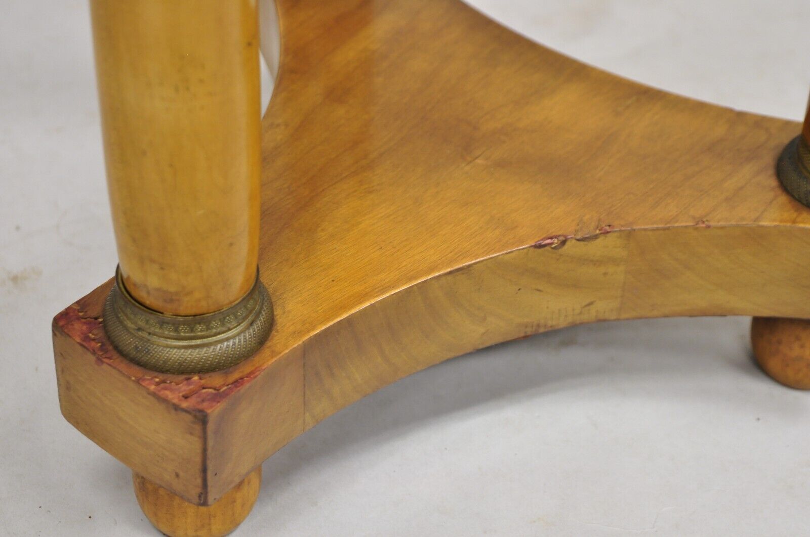 Antique Italian Biedermeier French Empire Small Marble Top Drinks Side Table