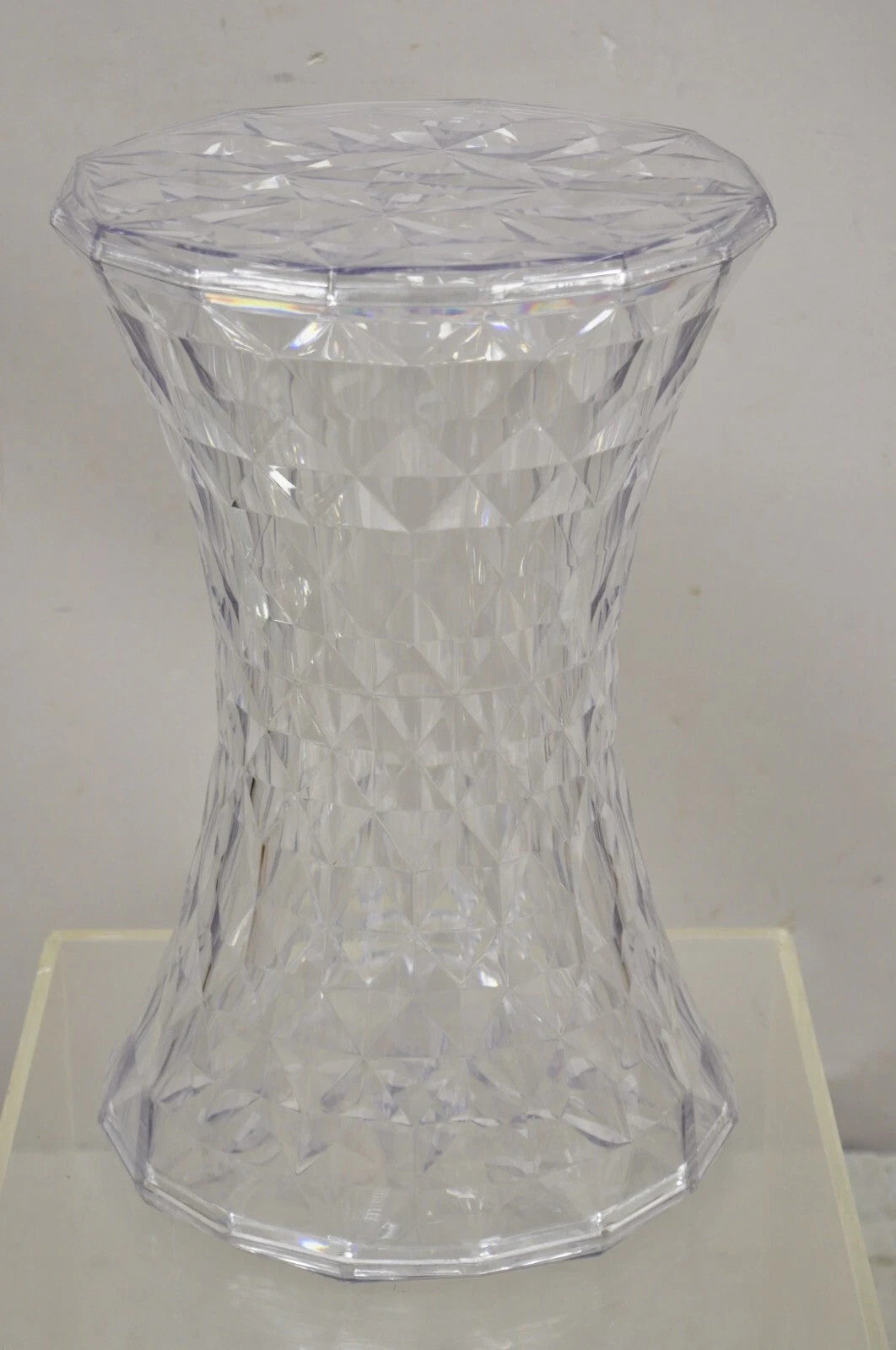 Marcel Wanders for Kartell Italy Clear PMMA Hourglass "Stone" Stool - a Pair
