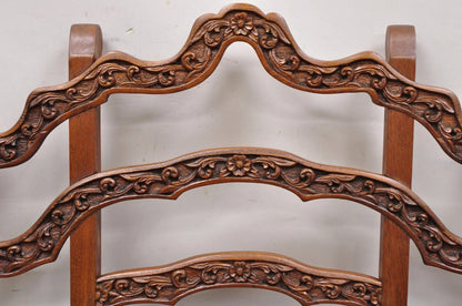 Vintage Chinoiserie Carved Teak Wood Howdah Elephant Saddle Accent Chair