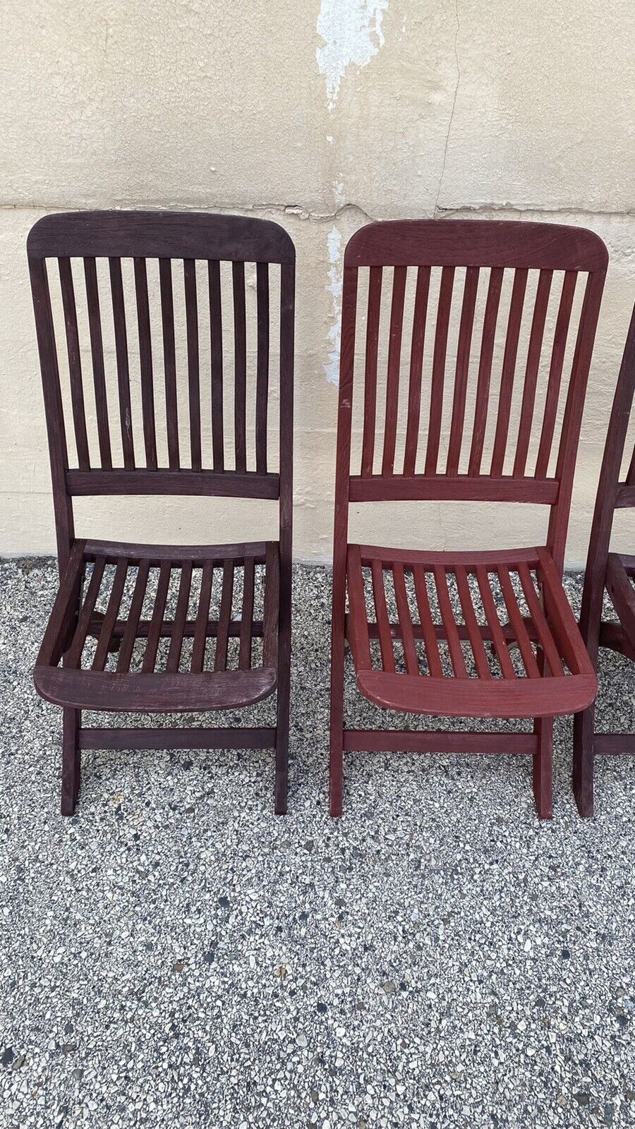 Outdoor Classics Distinctive Teak Wood Folding Chairs - Set of 4