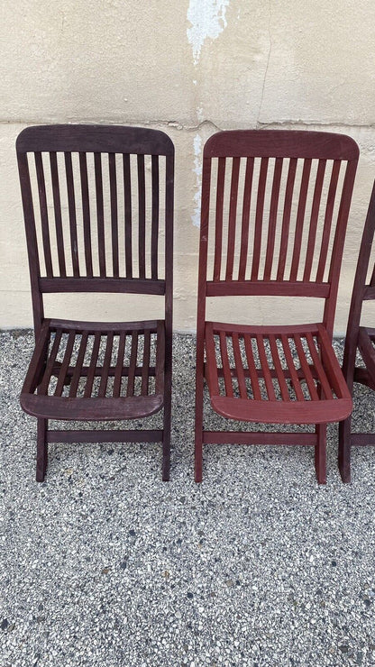 Outdoor Classics Distinctive Teak Wood Folding Chairs - Set of 4