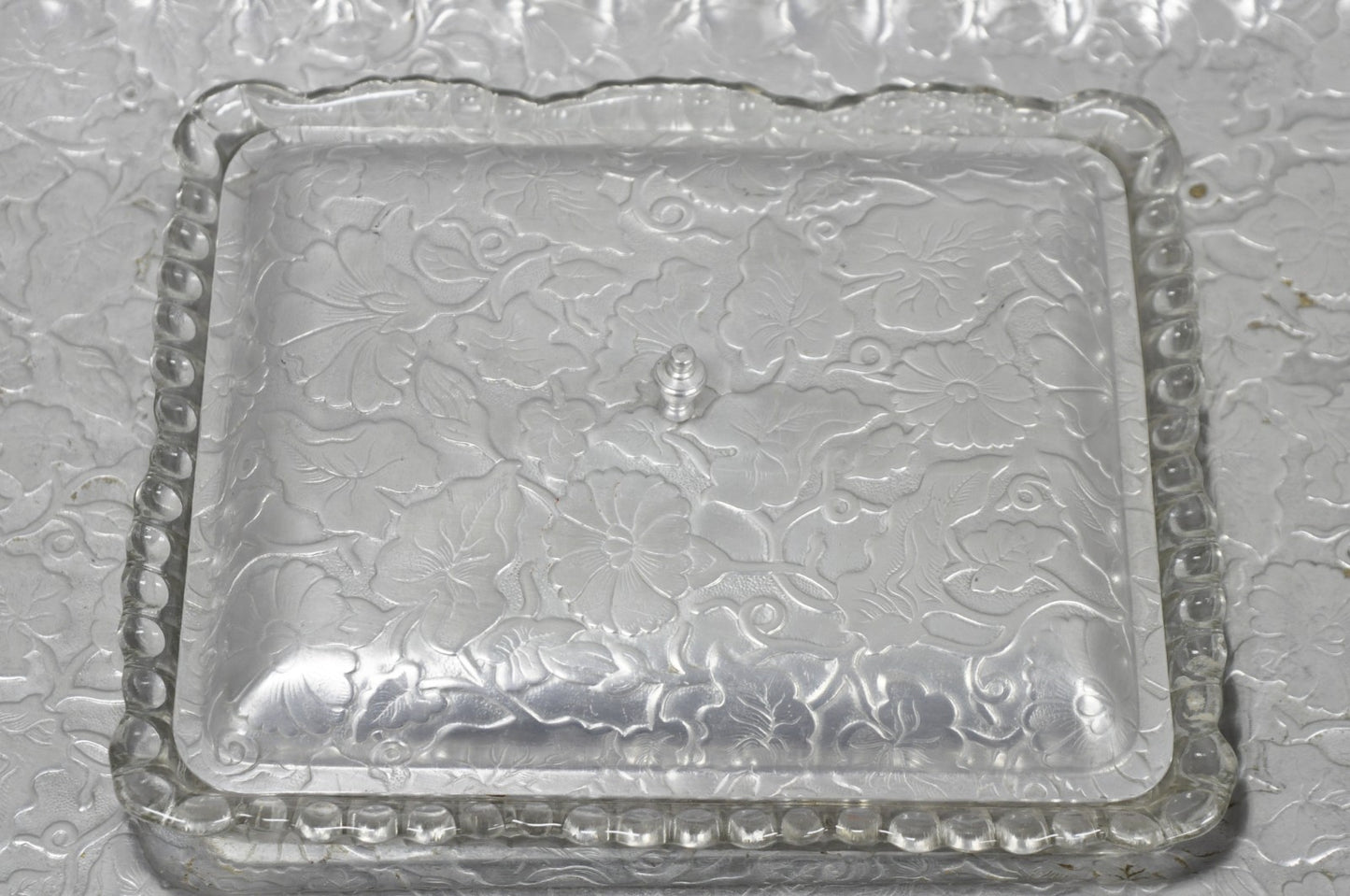 Vintage Art Deco Nouveau Hammered Aluminum Vegetable Relish Serving Platter Tray