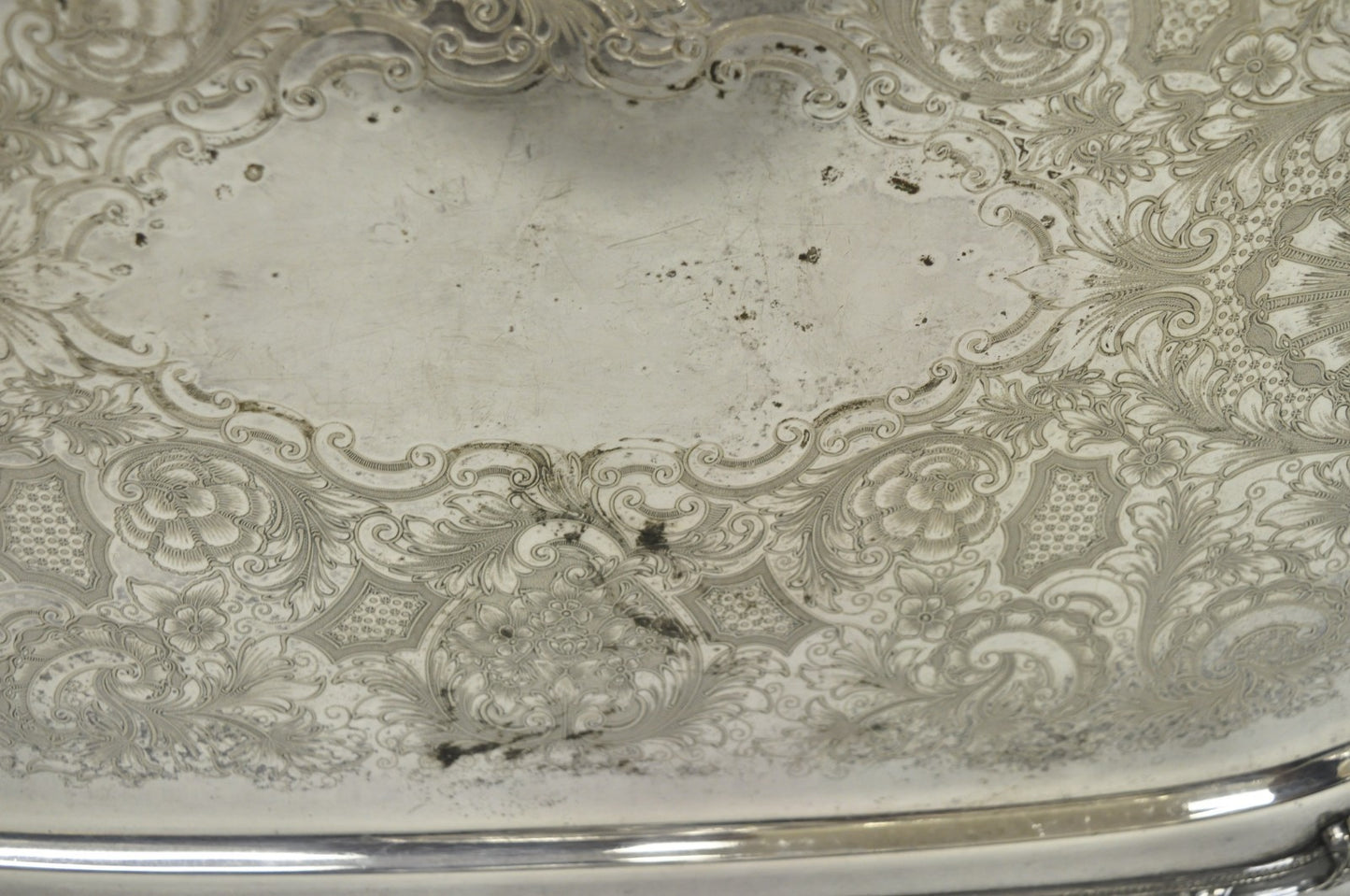 Vintage 1847 Rogers Bros "Remembrance" 9898 Silver Plated Serving Platter Tray