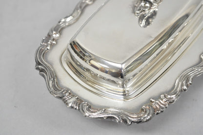 Vintage FB Rogers 1959 Victorian Silver Plated Footed Covered Butter Dish