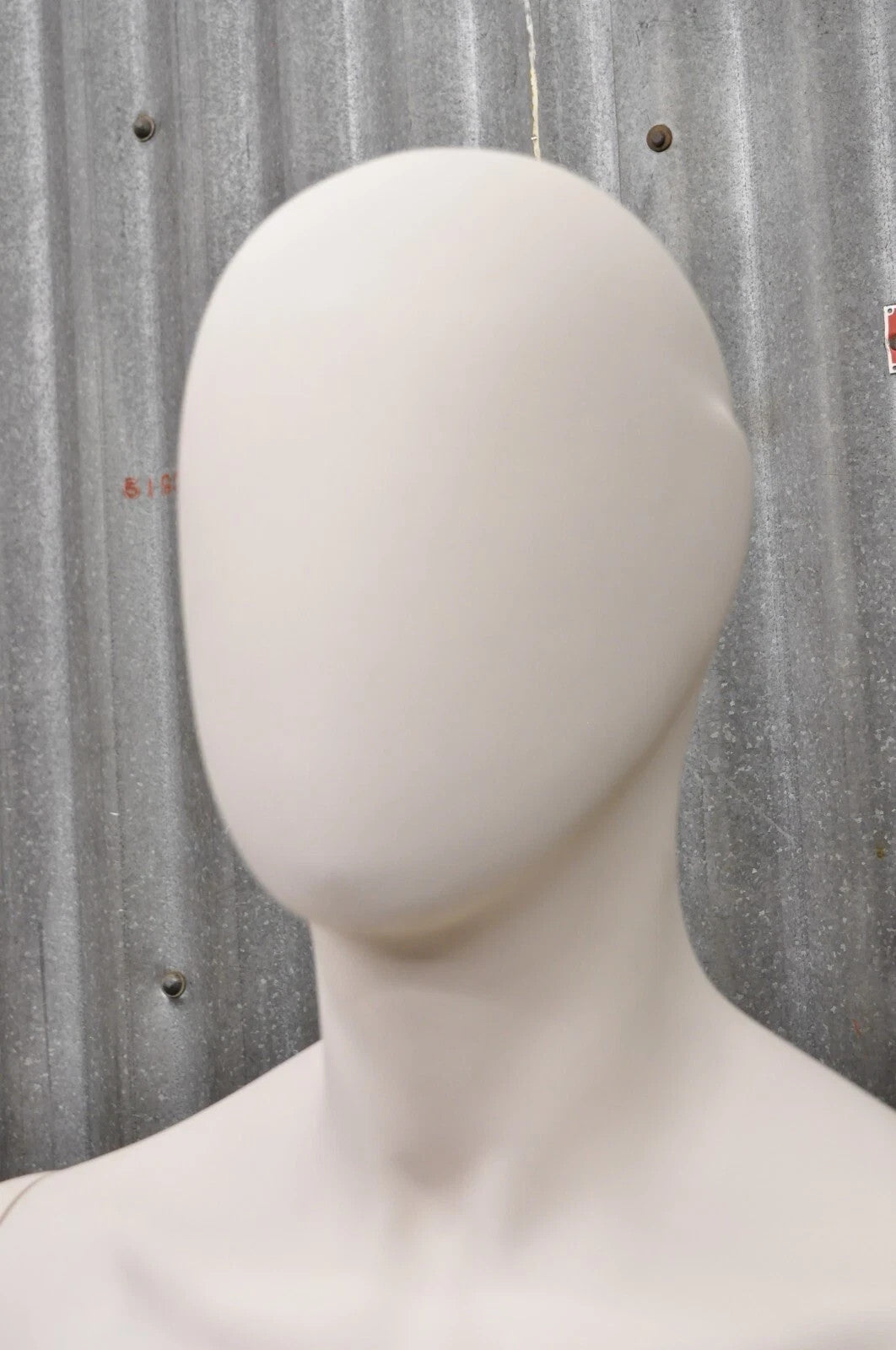 Male Fiberglass White Matte Finish Full Body Display Mannequin by Almax (B)