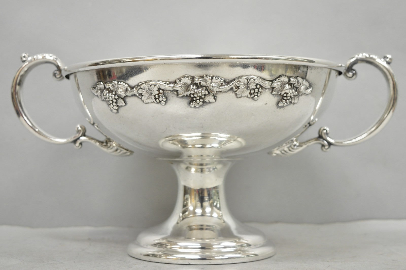Vintage RS Co Sheffield Silver Plated Trophy Cup Pedestal Compote Fruit Bowl