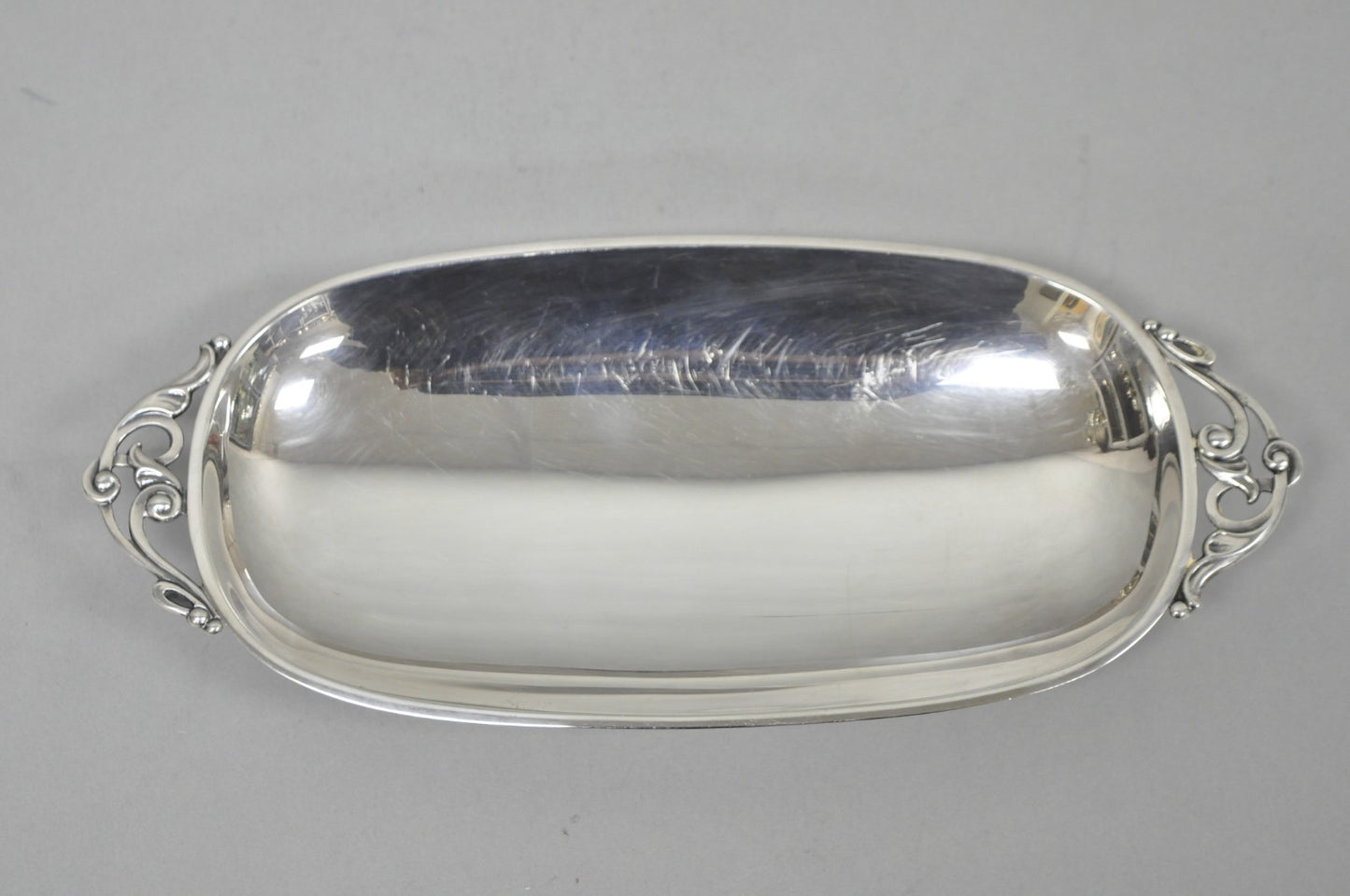 Vintage Denmark Gidom Fraberg Designed Silver Plated Narrow Trinket Candy Dish