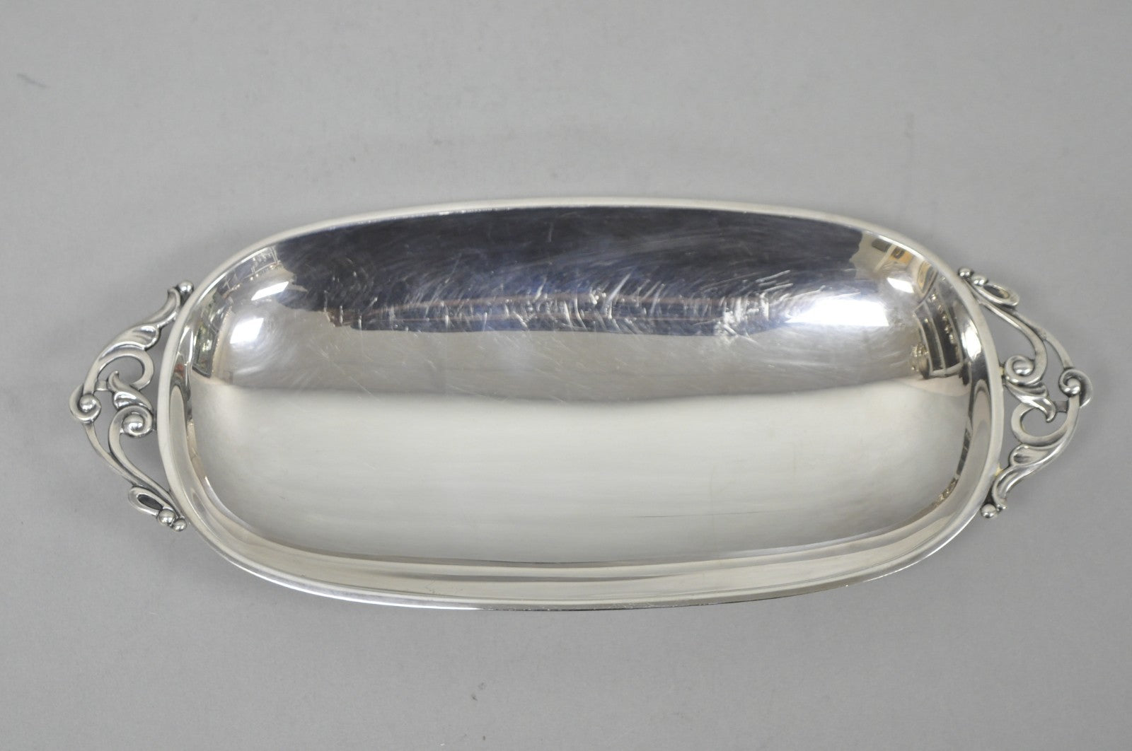 Vintage Denmark Gidom Fraberg Designed Silver Plated Narrow Trinket Candy Dish